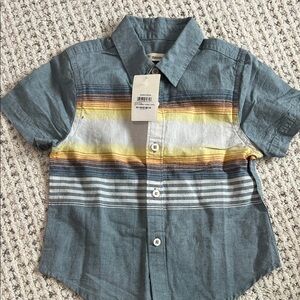 NWT Tucker + Tate chambray button up shirt short sleeve, size 3 boys